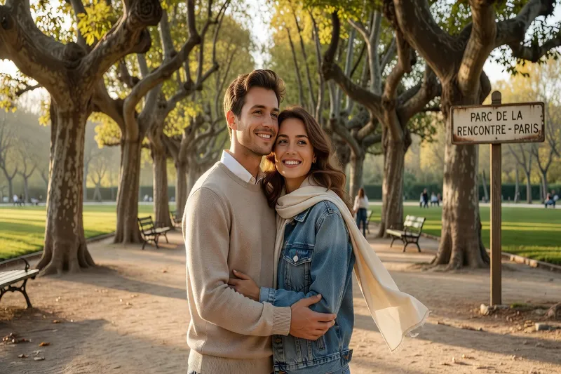 Couple heureux qui s'est rencontré via un site de rencontre en ligne