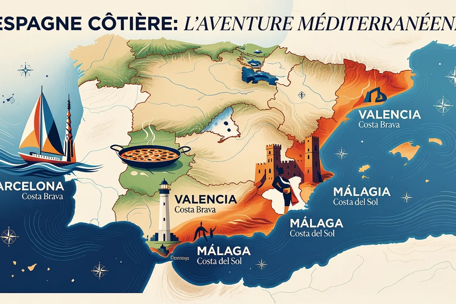 Carte de l'Espagne avec les meilleures maisons closes par région en 2026