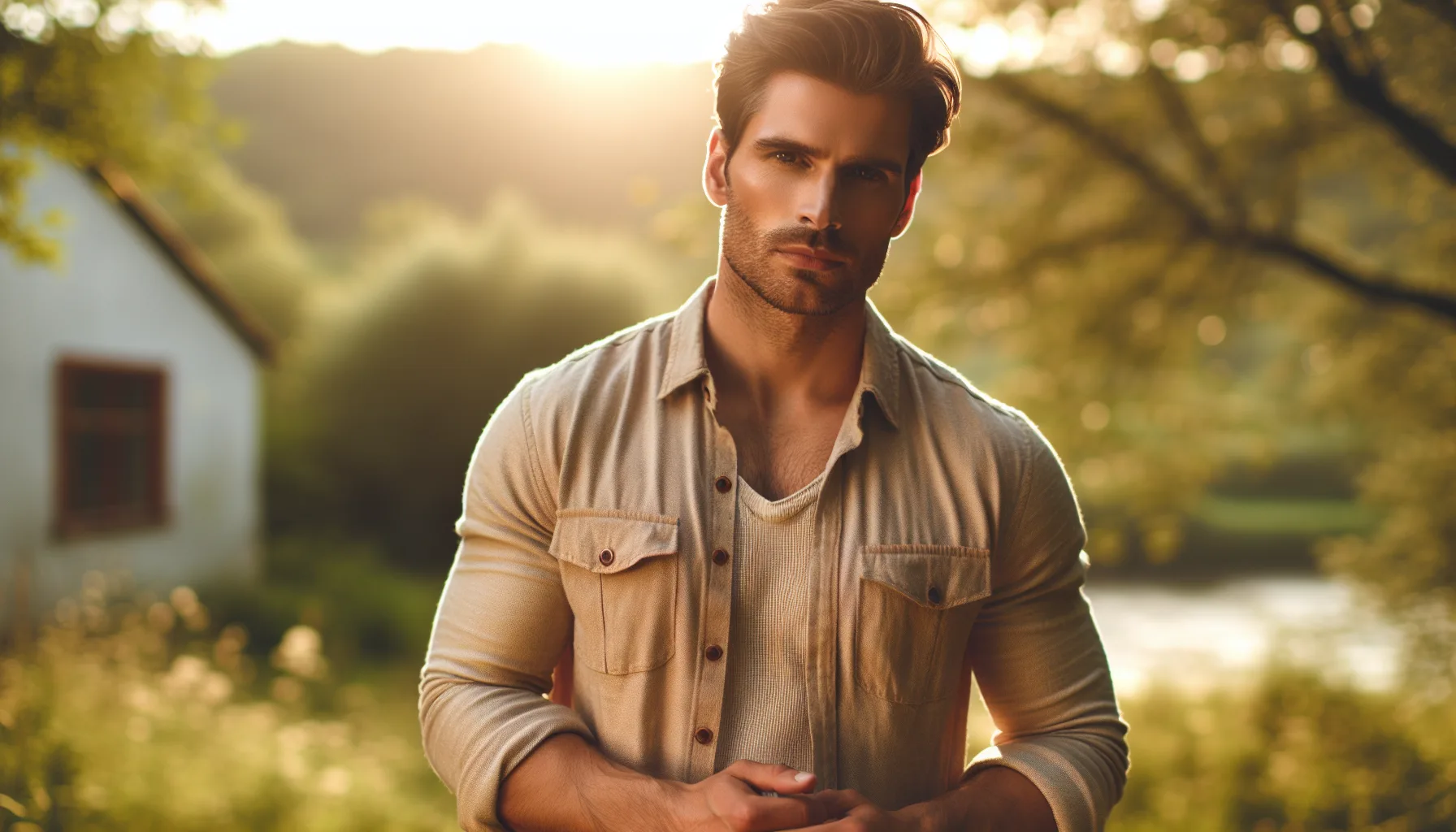 Portrait d'un homme confiant et masculin